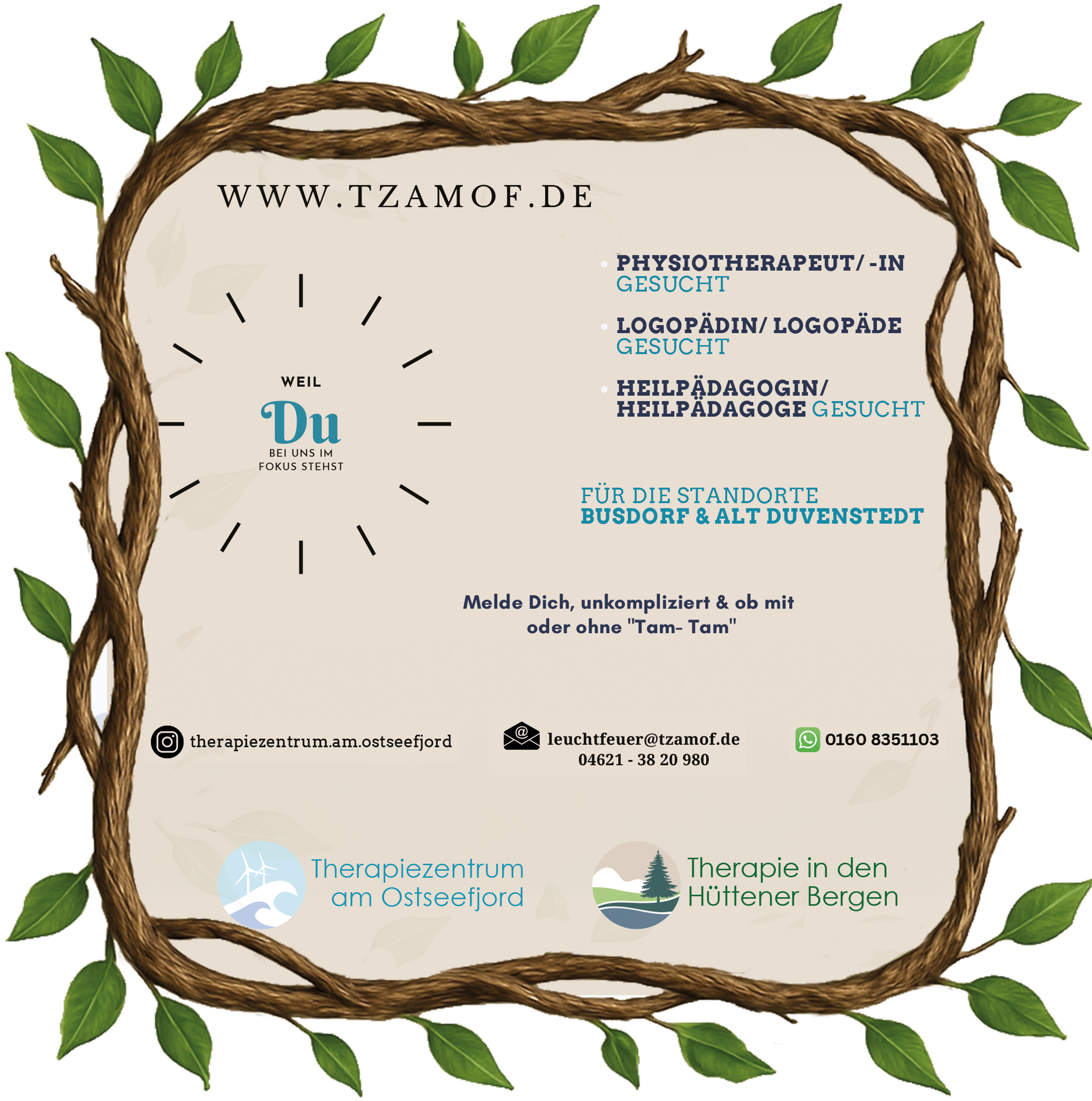 Bild mit Stellenanzeige